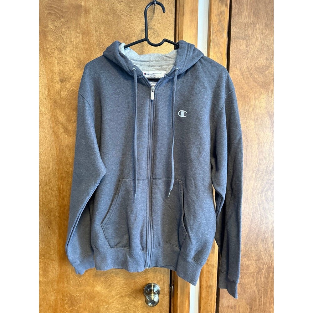 Men’s Champion Heavy Full Zip Hoodie Sz. Medium Charcoal Gray